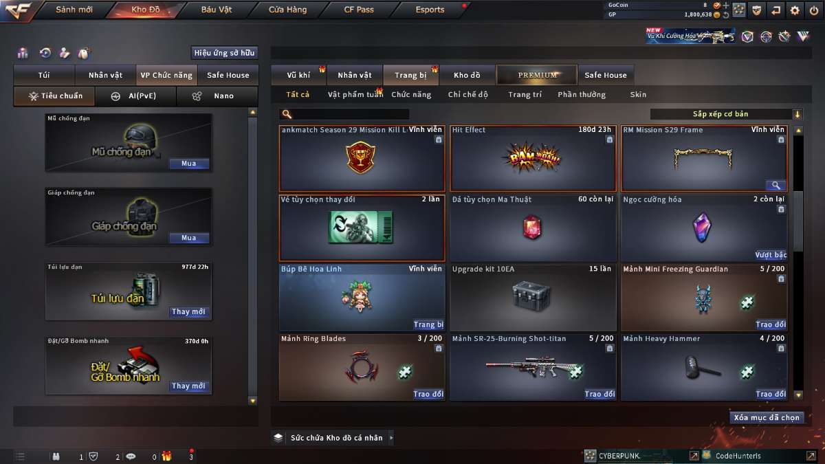 shop acc cf uy tin gia re